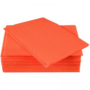 Салфетки нагрудные Премиум интенсив 33*45см, оранжевые (500шт.), Кристидент
