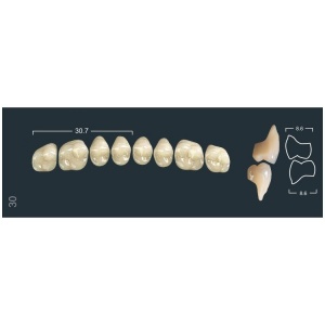 Зубы Ivocryl - жевательные верхние, фасон 30 (8шт.), Ivoclar