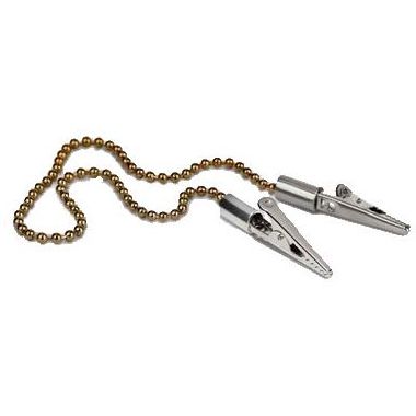 Зажим для салфеток с цепочкой, бронзовый (1шт.), Кристидент