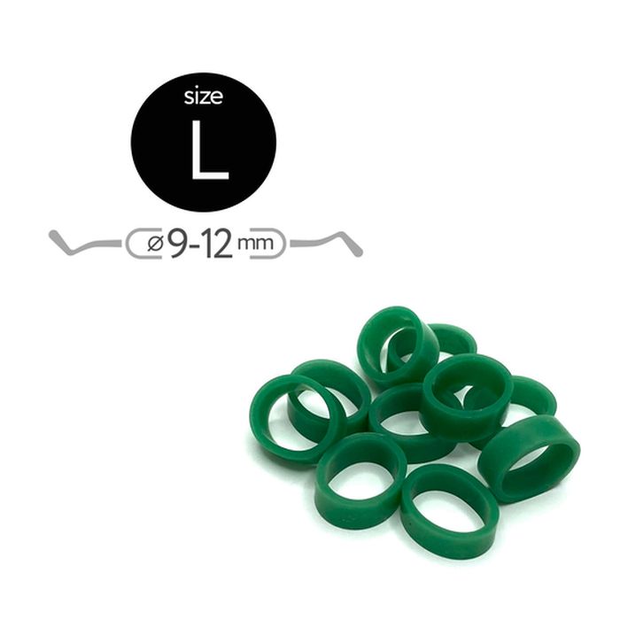 Маркировочные кольца для инструментов L (d9-12мм), зелёные (50шт.), Fabri