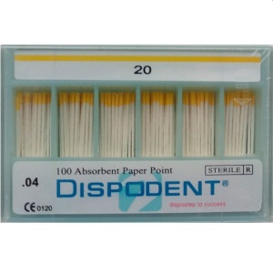 Абсорберы конус 04 №20 (100шт), Dispodent