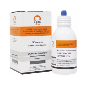 Жидкость антисептическая для обработки корневых каналов (100мл.), ТехноДент — фото товара