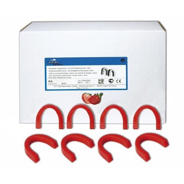 Воск для регистрации прикуса твёрдый, клубника (96шт.), Yeti — фото товара