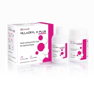 Villacryl H Plus - базисная пластмасса, цвет V3 тёмно-розовый с прожилками (750гр+400мл), Everall7