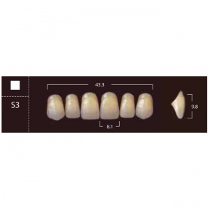 New Ace Anterior - фронтальные верхние, фасон S3 (6шт.) Yamahachi