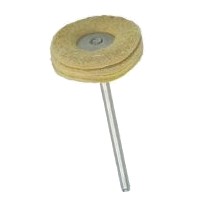 Круг замшевый, жёлтый, диаметр 22мм (1шт.), Songjiang sheshan