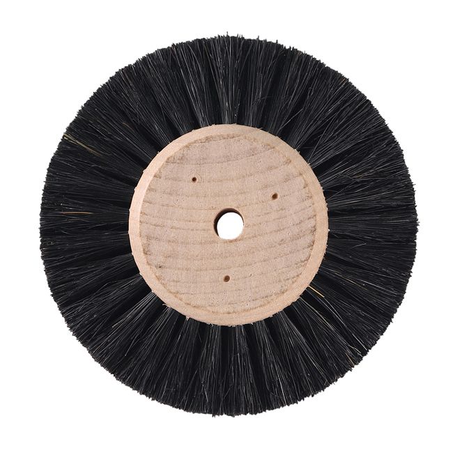 Щётка натуральная чёрная жёсткая, 4-х рядная, диаметр 80мм (1шт.), Songjiang sheshan — фото товара