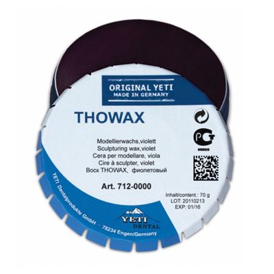 Воск моделировочный Thowax, полупрозрачный фиолетовый (70гр.), Yeti