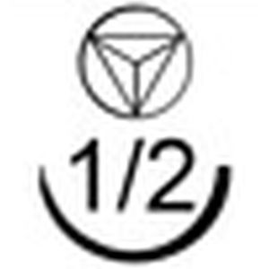 ЕвроЛон 4/0 колюще-режущая игла (20мм.), 1/2 окружности, длина нити 75см. (12шт.), EuroType