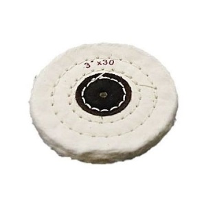 Круг полировочный для шлифмотора бязевый белый, диаметр 3 дюйма, 30 слоёв (1шт.), Songjiang sheshan