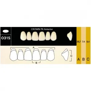 Crown PX фронтальные верхние, фасон O31S (6шт.) Yamahachi