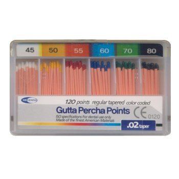 Штифты гуттаперчивые ISO 45-80 (120шт.), Meta