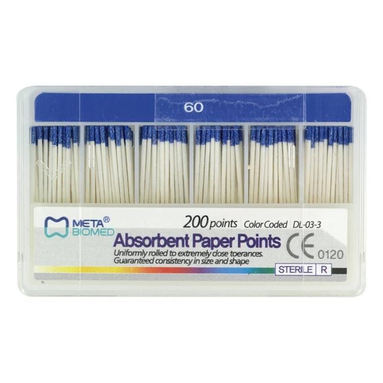 Штифты бумажные ISO 60 (200шт.), Meta — фото товара