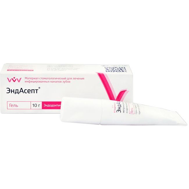 ЭндАсепт - гель для лечения инфицированных каналов зубов (10г.), Владмива — фото товара