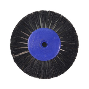 Щётка натуральная чёрная жёсткая, 3-х рядная с бязевыми прослойками, диаметр 85мм (1шт.), Songjiang — фото товара