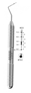 Зонд парадонтологический 1301-91F d0.5 сталь, толстая ручка, Fabri