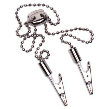 Зажим регулируемый для салфеток с цепочкой, серебристый (1шт.), Кристидент