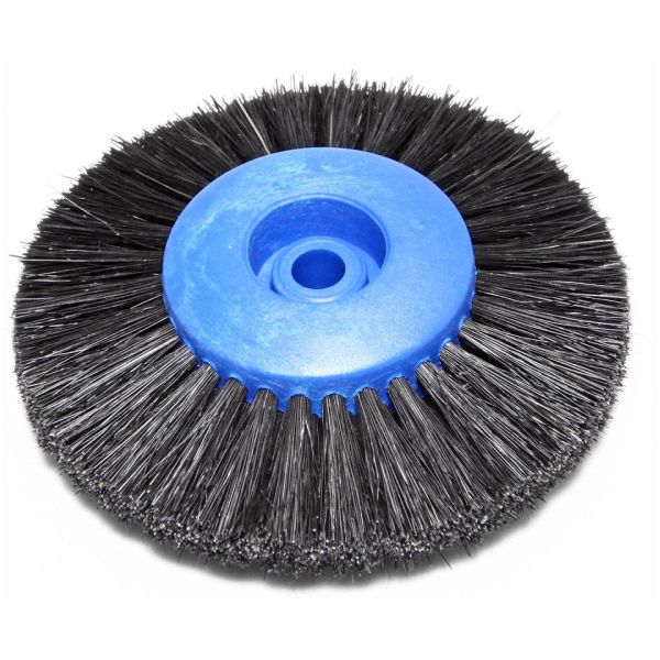 Щётка натуральная чёрная жёсткая, 4-х рядная, диаметр 80мм (1шт.), Songjiang sheshan