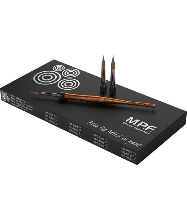 Кисть Optimum оранжевая - набор (№4;№6;№8), MPF