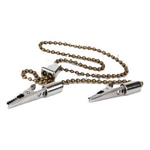 Зажим регулируемый для салфеток с цепочкой, бронзовый (1шт.), Кристидент