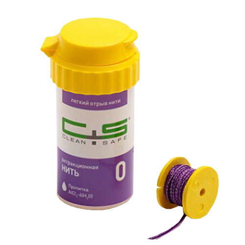 Нить ретракционная вязаная (хлопок) с пропиткой Al №0, Clean+Safe — фото товара