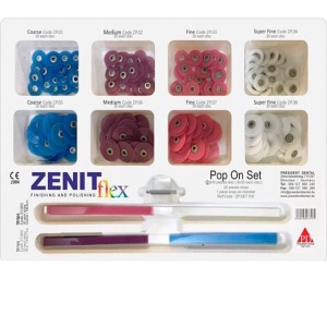 Диски Zenit flex Pop On - набор, диски (240шт.), штрипсы (20шт.), дискодержатель, President Dental 