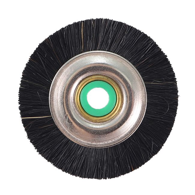 Щётка натуральная щетина, черная жесткая, диаметр 4,2см (1шт.), Songjiang sheshan — фото товара