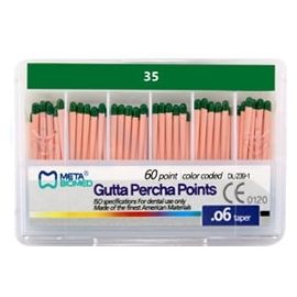 Штифты гуттаперчивые, конус 06 ISO 35 (60шт.), Meta