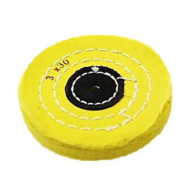 Круг полировочный для шлифмотора бязевый жёлтый, диаметр 3 дюйма, 30 слоёв (1шт.), Songjiang sheshan