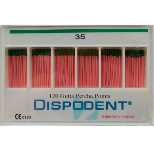 Штифты гуттаперчивые №35 (120шт.), Dispodent