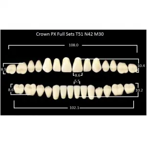 Crown PX/Efucera PX полный гарнитур фронт верх T51, фронт низ N42, боковые М30 (28шт.), Yamahachi