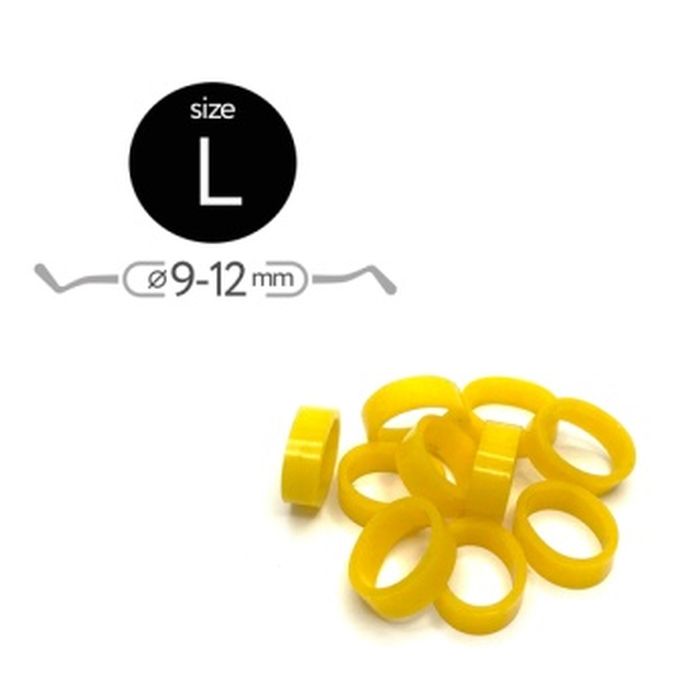Маркировочные кольца для инструментов L (d9-12мм), жёлтые (50шт.), Fabri