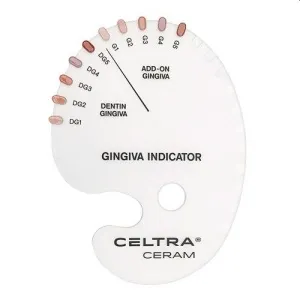 Celtra Ceram - шкала цветов Shade Gingiva indicator (1шт.), DeguDent — фото товара
