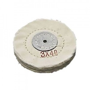 Круг полировочный для шлифмотора бязевый белый, диаметр 3 дюйма, 40 слоёв (1шт.), Songjiang sheshan