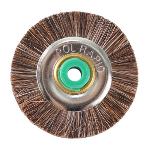 Щётка натуральная щетина, коричневая средняя, диаметр 4,2 см (1шт.), Songjiang sheshan — фото товара