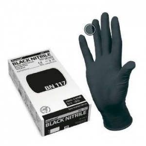 Перчатки Soft Nitrile, размер L (8-9) нитриловые чёрные (100шт.), Heliomed Handelsges