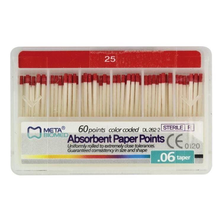 Штифты бумажные, конус 06 ISO 25  (60шт.), Meta — фото товара