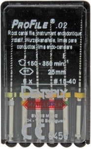 Profile - конус 02, длина 25мм. №15-40 (6шт.), Maillefer — фото товара