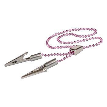 Зажим регулируемый для салфеток с цепочкой, фиолетовый (1шт.), Кристидент