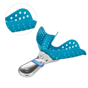 Ложка слепочная, алюминиевая Premium для нижней челюсти, глубая , YDM — фото товара