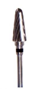 Фреза ТВС L060SSC, конус закругленный, 6мм, одинарная насечка, суперкрупная абразивность — фото товара