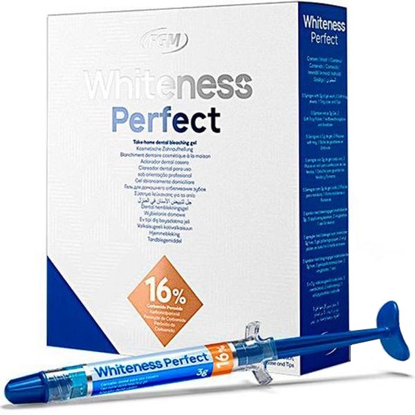 Whiteness Perfect 16% набор - домашнее ночное отбеливание на основе перекиси карбамида, FGM