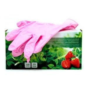 Перчатки Sempermed, размер M (7-8) нитриловые розовые (100шт.), Top Glove
