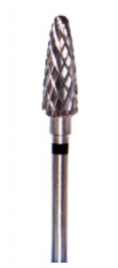 Фреза ТВС F050DSC, конус закругленный, 5мм, двойная насечка, суперкрупная абразивность — фото товара