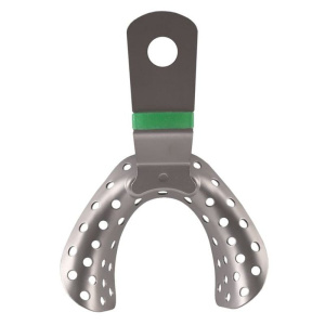 Ложка слепочная, перфорированная, для нижней челюсти, тип #LD, зеленая, YDM — фото товара