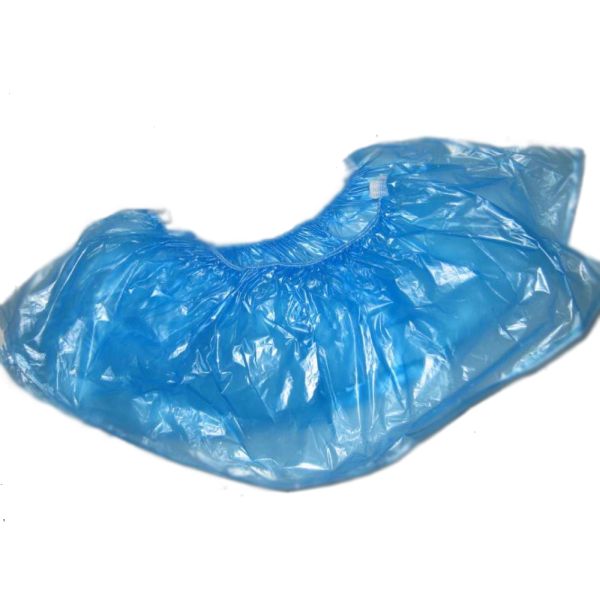 Бахилы полиэтиленовые прочные, 17 мкм, 3,4гр. пара, голубые (250 шт.=125 пар), Кристидент