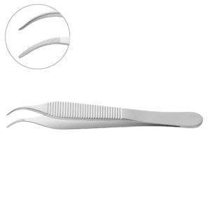 Пинцет стоматологический Адсон без крючка, изогнутый, YDM — фото товара