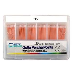 Штифты гуттаперчивые ISO 15 (120шт.), Meta