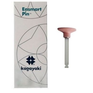 Полир Ensmart Pin пласт. ножка - диск розовый мягкий силиконовый (10шт.), Kagayaki