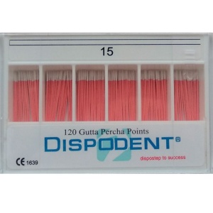 Штифты гуттаперчивые №15 (120шт.), Dispodent